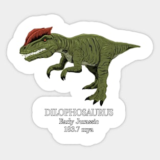 Realistic drawing of Dilophosaurus Sticker